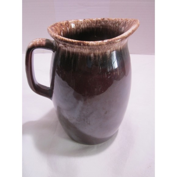 Vintage Hull Pottery Brown Drip Small Pitcher Creamer/Syrup Oven Proof USA - Picture 3 of 5